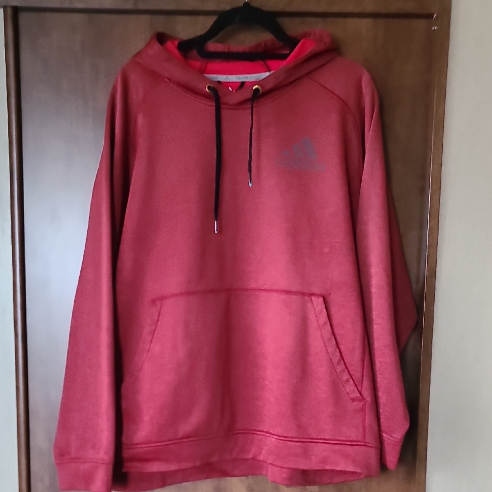 adidas Men's Scarlet Red Hoodie